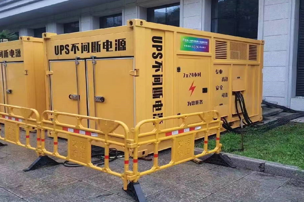 紫云发电机租赁施工现场