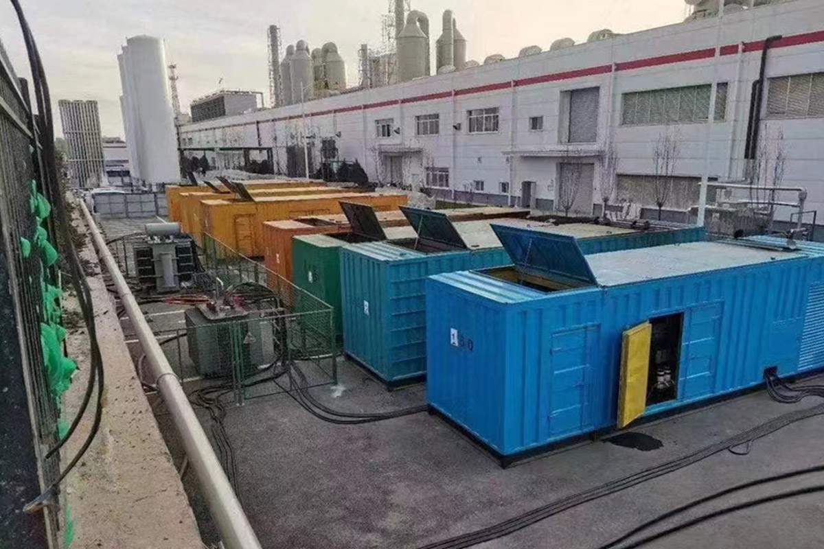 紫云发电机租赁施工现场